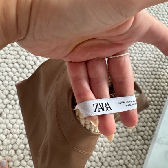 Zara Tan Leather Top - Picture 4 of 4